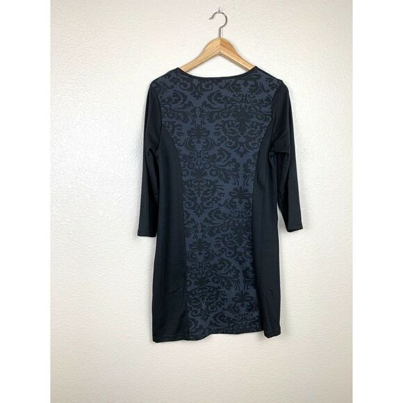 Papillon Monochrome Damask Print Sweater Dress - Picture 4 of 4